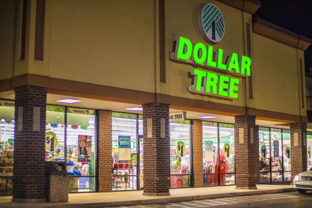 dollar tree at night
